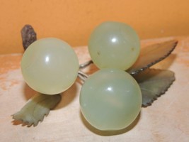 Vintage Chinese Agate Jade Cherries Branch Leaves Celadon Green Jadeite ... - $63.11 CAD