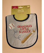 NWT - Belle Boy&#39;s GRANDMA&#39;S Little Slugger Baseball Design Bib - £6.38 GBP