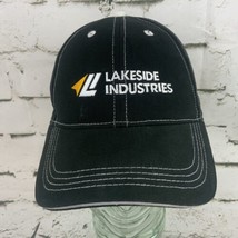 Lakeside Industries Ball Cap Hat Black Strap Back 100% Cotton - £8.88 GBP