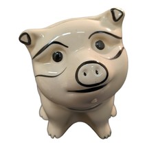 Vtg Las Vegas Souvenir Piggy Bank Black &amp; White Pig Pottery - $147.58 MXN