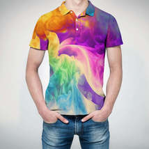 Colorful Clouds Straight Polo Shirt - $27.00