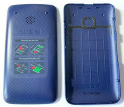 Oem Alcatel Go Flip 4044 4044w 4051s 4044n Blue Battery Door Back Cover - £7.26 GBP