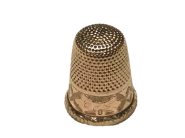 Victorian Thimble Gold Filled Fancy Scene Pattern - $67.13