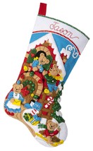 Bucilla Felt Stocking Applique Kit 18&quot; Long-A Bear-Y Merry Christmas 89597E - £30.50 GBP