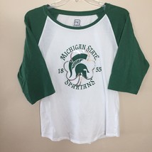 Michigan State Spartans Baseball Raglan ProEdge 3/4 Sleeve T-shirt Junior XL 15 - £9.11 GBP