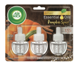 Air Wick Essential Oils Refill, Pumpkin Spice, Pack of 3 - £14.98 GBP