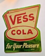 1930&#39;s Vess Cola Kleen-Stick Sign Terre Haute Metallic Sticker Unused  - €12,74 EUR