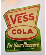 1930&#39;s Vess Cola Kleen-Stick Sign Terre Haute Metallic Sticker Unused  - $14.85