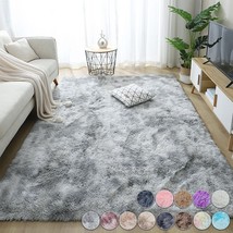 Odentblca Fluffy Area Rug For Bedroom 5X7,Soft Fuzzy Shaggy Rugs, Light Grey Rug - £43.95 GBP