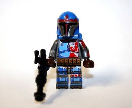 Building Block Deathwatch Mandalorian Blue and Red Star Wars Minifigure US Toy M - $7.38