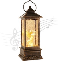 Christmas Snow Globe Lantern Christmas Decorations for Home with Timer Music Sin - £66.33 GBP