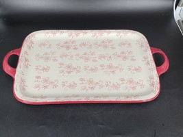 Temp-tations Platter Serving Tray Cookie Sheet Appetizer Tray 14&quot;x10&quot; Hand Paint - £15.43 GBP