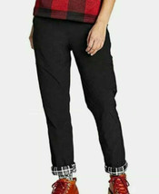 Eddie Bauer Womens Polar Lined Fleece Warm Soft Stretch Pants 12 Black - £35.60 GBP