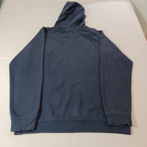 Adidas Men's Blue Cotton Blend Drawstring Pullover Hoodie Sweatshirt Size Large image 2