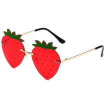 Personalized gles Strawberry Shape  Gles Women Ladies Party Gles Trend Decoratio - £82.81 GBP