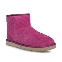 Ugg Australia Arden Quilted Women&#39;s Suede Ankle Boots Lonely Heart Pink Size 6 - £102.61 GBP