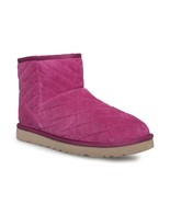 UGG AUSTRALIA ARDEN QUILTED WOMEN&#39;S SUEDE ANKLE BOOTS Lonely Heart Pink ... - £101.98 GBP