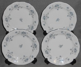 Set (4) Johann Haviland BLUE GARLAND PATTERN Dessert or B&amp;B Plates GERMANY - $24.74