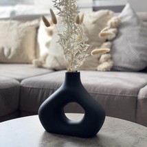Decorative Modern Vase, Round Boho Vase for Bookshelf, Mantel, Table, Fireplace  - £34.61 GBP