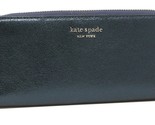 Kate Spade Spencer Slim Continental Wallet Metallic Navy Leather PWR0018... - $78.20