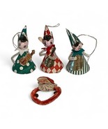 Vtg Christmas Paper Santa Elf Angel Musical Pixie Felt Pipe Chenille Cle... - $54.99 CAD