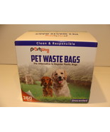 PET WASTE BAGS 360 CT / 20 ROLL w/ LEASH DISPENSER POSHWAG BIODEGRADABLE - £7.07 GBP