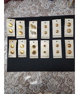 24 JHB International Gold Tone Assorted Buttons.  Mixed Lots - $15.99