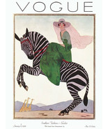 FRAMED CANVAS Art print giclée lady on zebra vogue cover - £31.13 GBP
