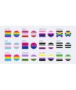 LGTBQIAP+ Flags SVG Bundle in Square Rounded Shapes LGBT Lesbian Gay Bi ... - £1.33 GBP