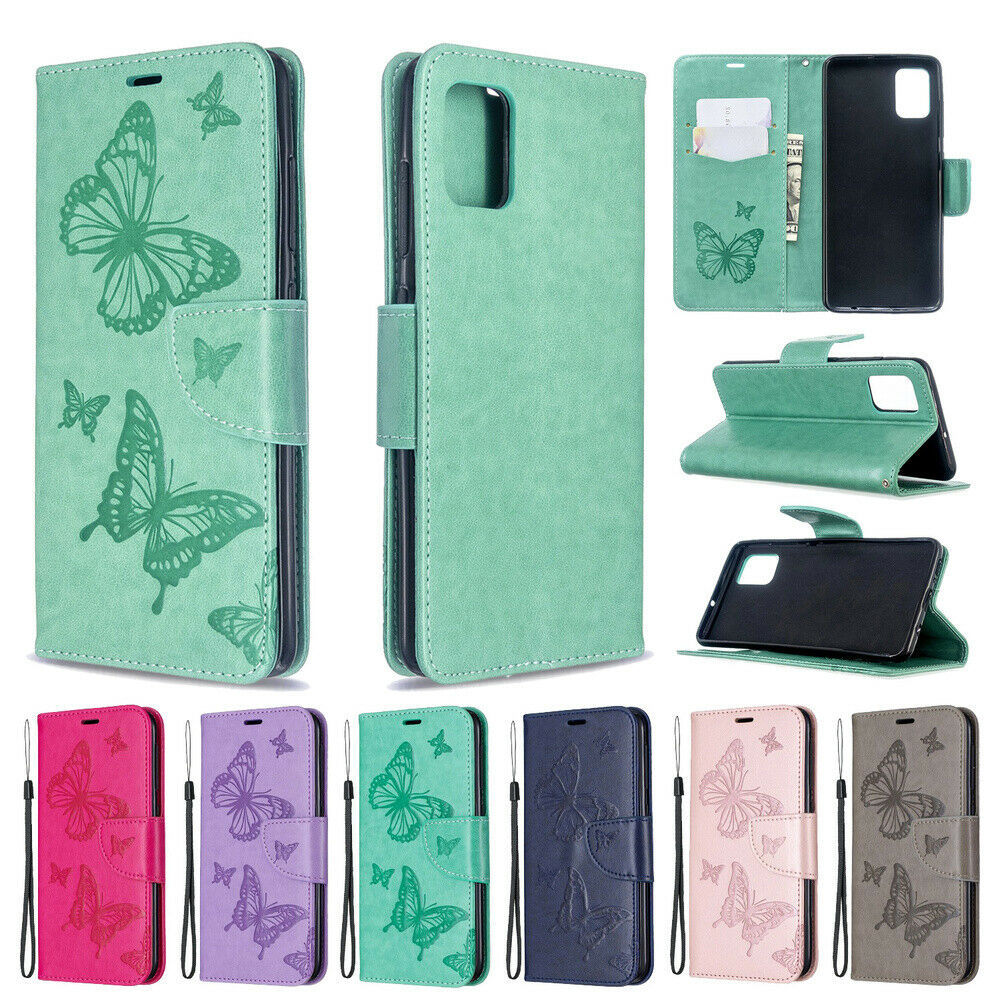 Butterfly Flip Wallet Case Card Holder Stand Cover For Samsung Galaxy A71 A51