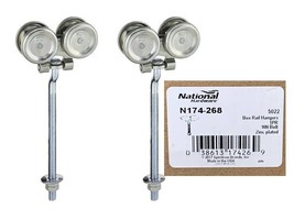 National Hardware N174-268 Box Rail Hangers w/ 9&quot; Offset Bolts Zinc Plated 2-PK - £35.62 GBP