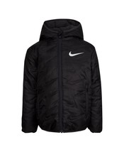 Nike Toddler Boys Quilted Swoosh Puffer Jacket,Black,2T - £66.84 GBP