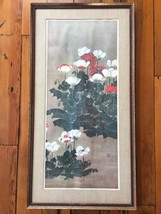 Vtg 40s Japanese Kitagawa Sosetsu Large 21x41 Poppies MET Framed Mat Art Print - £319.33 GBP