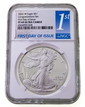 2022-W Silver American Eagle Congratulations FDOI NGC PF69 UCAM - $89.09