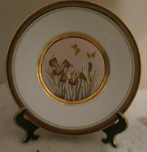 LAL Chokin Art Collection 24KT Gold Rim 6&quot; Plate With Two Butterflys Signed - £22.56 GBP