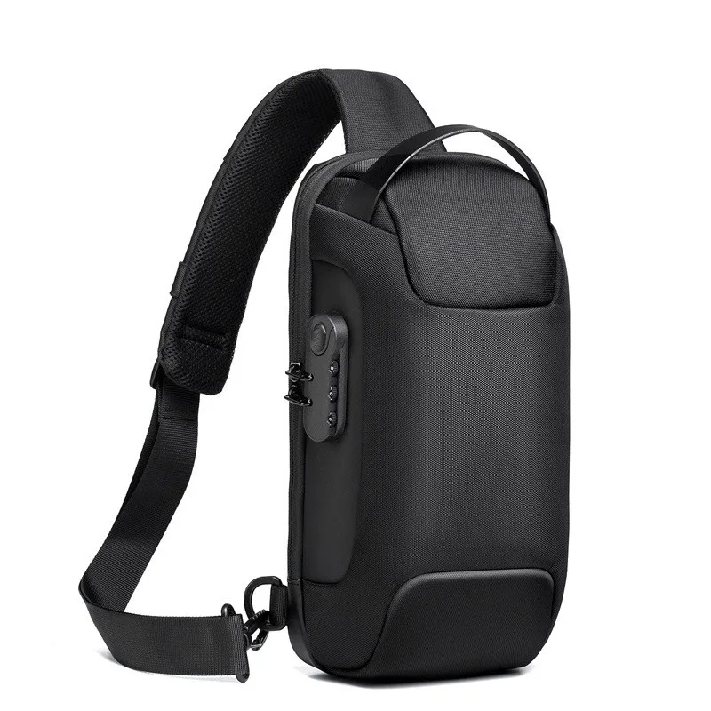 Men&#39;s Chest Bag Waterproof Crossbody Bag Multifunction Anti-theft Travel... - $26.81