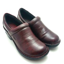 BOC Born Women’s Clogs Size 8 M Concepts Burgundy Vegan Leather Shoes - £17.59 GBP
