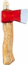 Old World Christmas Axe Blown Glass Hatchet Lumberjack Tool Xmas Ornament 32313 - $12.88