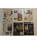 HOOVER**6 LOT**VACUUM-1940&#39;s 1950&#39;s Vintage Print Ads-Approx 14x10 inche... - $53.17