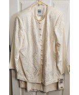 R&amp;M Richards 2-Piece Plus Jacket Skirt Suit Ivory Beige 18W Bride Mother... - £66.41 GBP