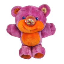 Vintage 1987 Playskool Nosy Bears Gumlet Gumball Purple Stuffed Animal Plush Toy - £43.77 GBP