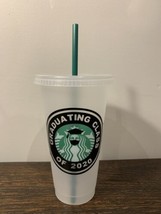 Starbucks 24 oz plastic travel cup Masked Mermaid for Graduating Class o... - £11.62 GBP