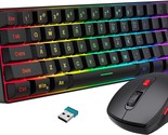Snpurdiri 2.4G Wireless Gaming Keyboard And Mouse Combo, With Mini 60% - $51.95