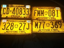 4 Vintage  Pennsylvania License Plates.. 1999 - Truck...3 regular.78 ..8... - £15.11 GBP