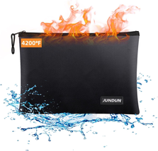 Fireproof Document Bags,14.2”X 10.0”Waterproof and Fireproof Money Bag,F - £26.18 GBP