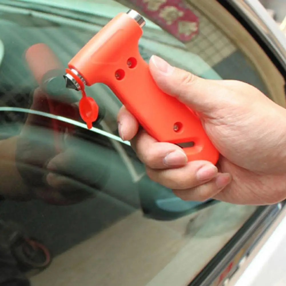 2-in-1 Car Emergency Safety Hammer with Glass Window Breaker and Belt Cutter - £12.64 GBP