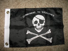 12X18 12&quot;X18&quot; Pirate Commitment To Excellence Boat Flag - $3.88