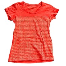 Patagonia Coral Scoop Neck Short Sleeve 100% Cotton LOGO T-Shirt USA XS - $21.82