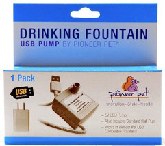 Pioneer Pet Drinking Fountain Pump USB Plug With Transformer 1 count Pio... - £18.11 GBP