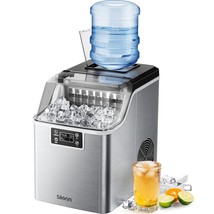 Ice Makers Countertop - 24Pcs Ice Cubes In 13 Min, 45Lbs Per Day, 2 Ways To Add  - £199.69 GBP